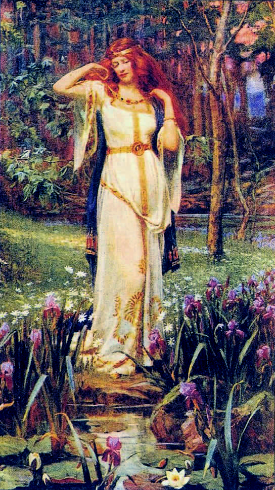 Genälde der Göttin Freya